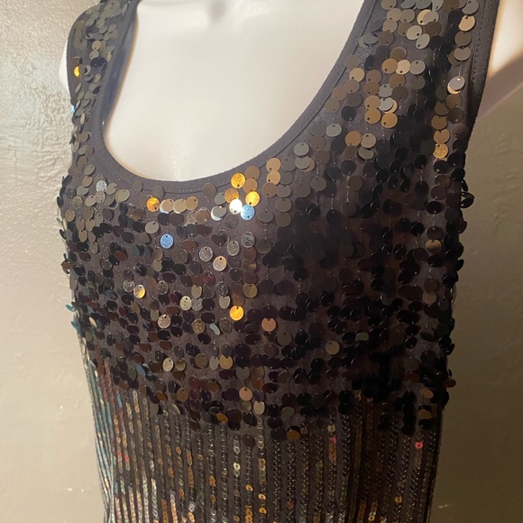 GEORGE black and silver sequin sleeveless top - Picture 7 of 16